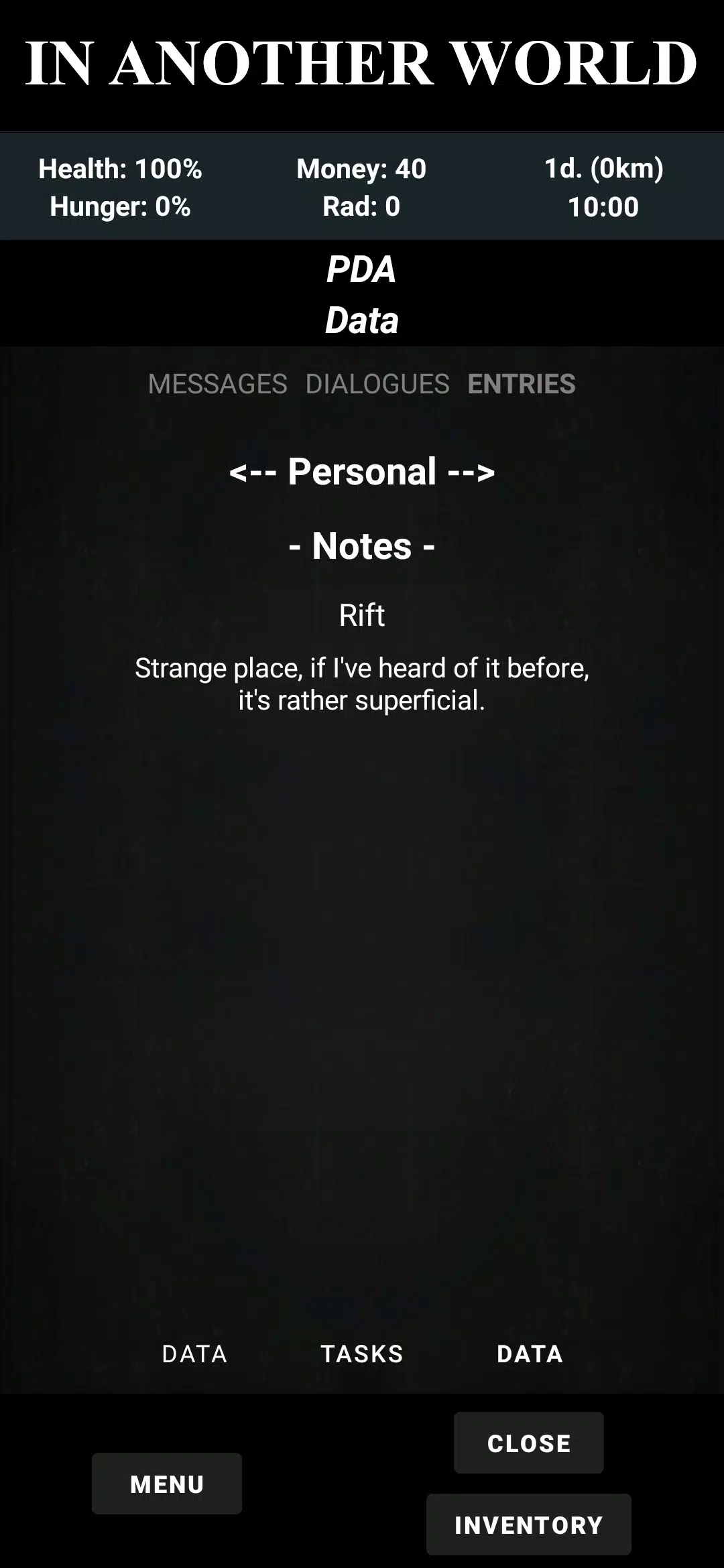 Fault Zone: Text Quest RPG Survival Screenshot 4