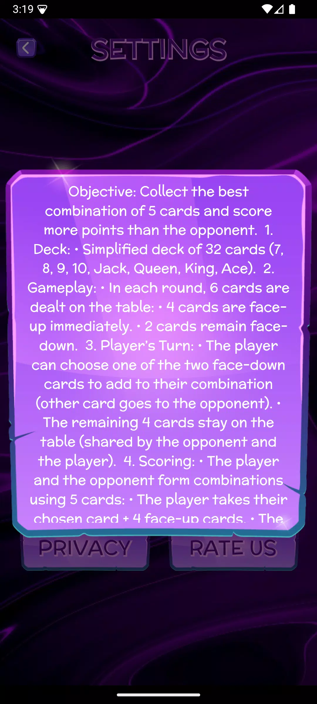 Schermata Five Card Showdown 4