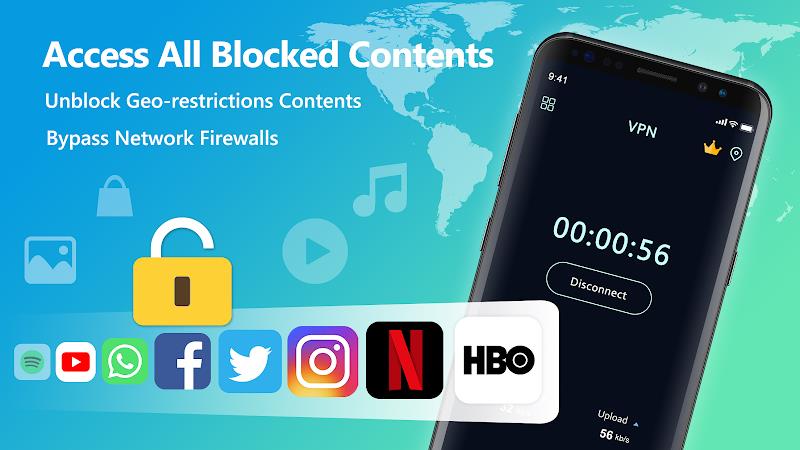 Free VPN Super™ -Fast & Secure Tangkapan skrin 2