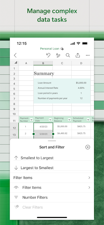 Microsoft Excel: Spreadsheets Captura de pantalla 3