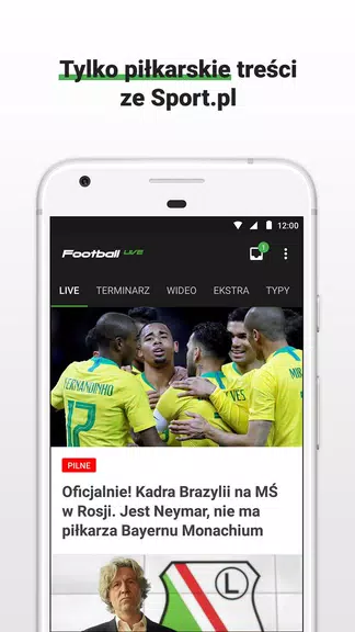 Football LIVE - wyniki na żywo Ảnh chụp màn hình 1