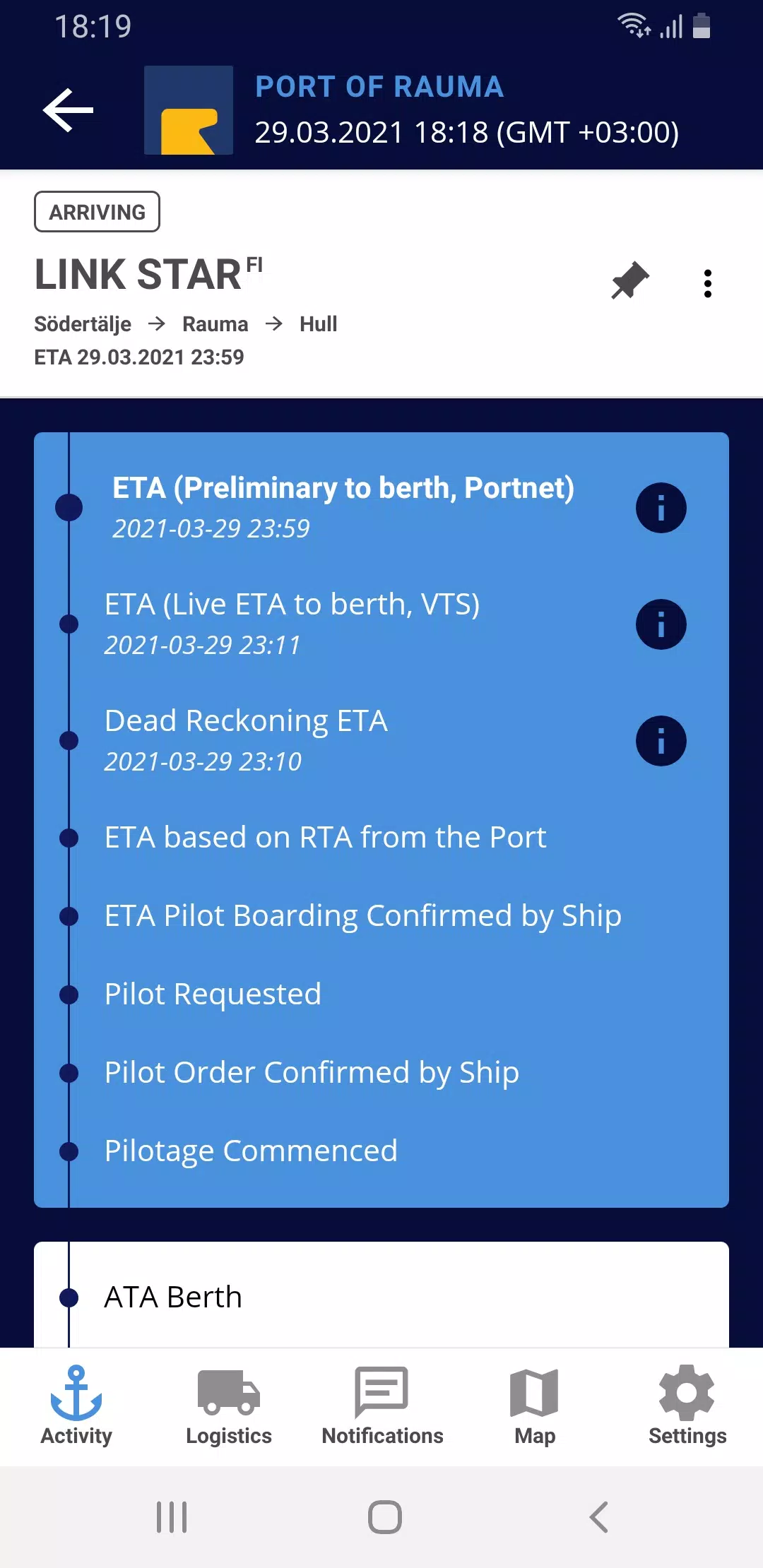Port Activity Screenshot 3