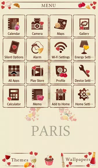 Sweet Paris Theme ภาพหน้าจอ 2