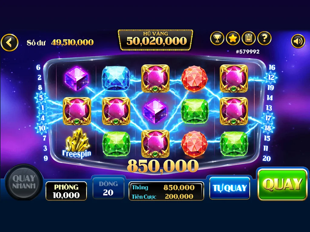 Siêu Hũ Nổ - Gem Nổ Hũ Скриншот 2