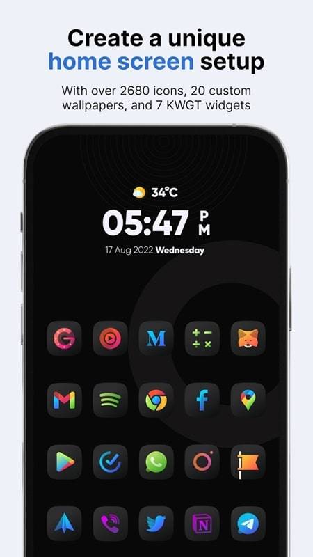 Athena Dark Icon Pack Capture d'écran 4