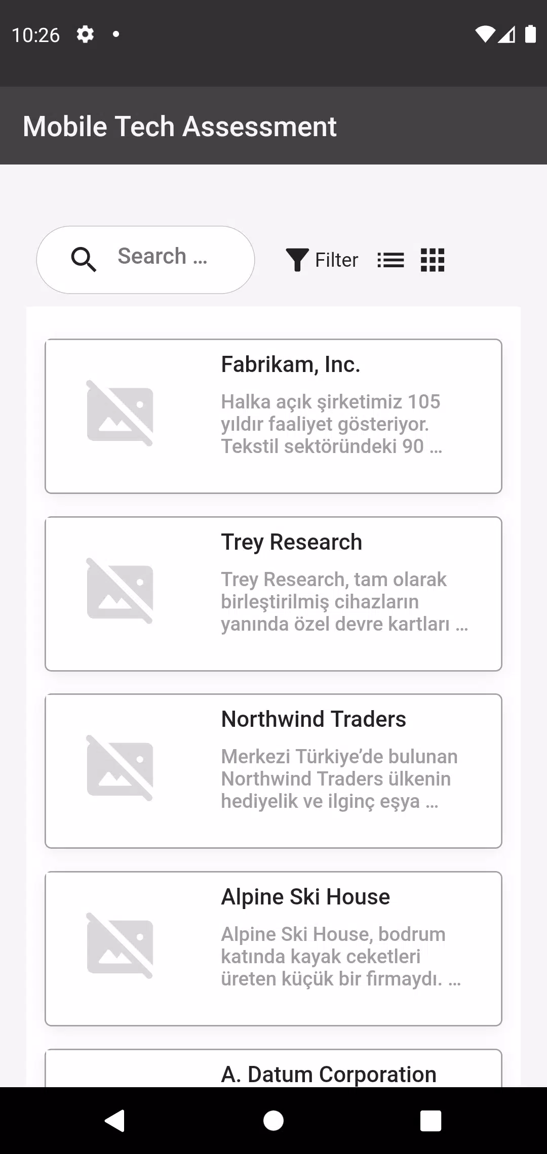 Flutter Tech Assessment应用截图第1张