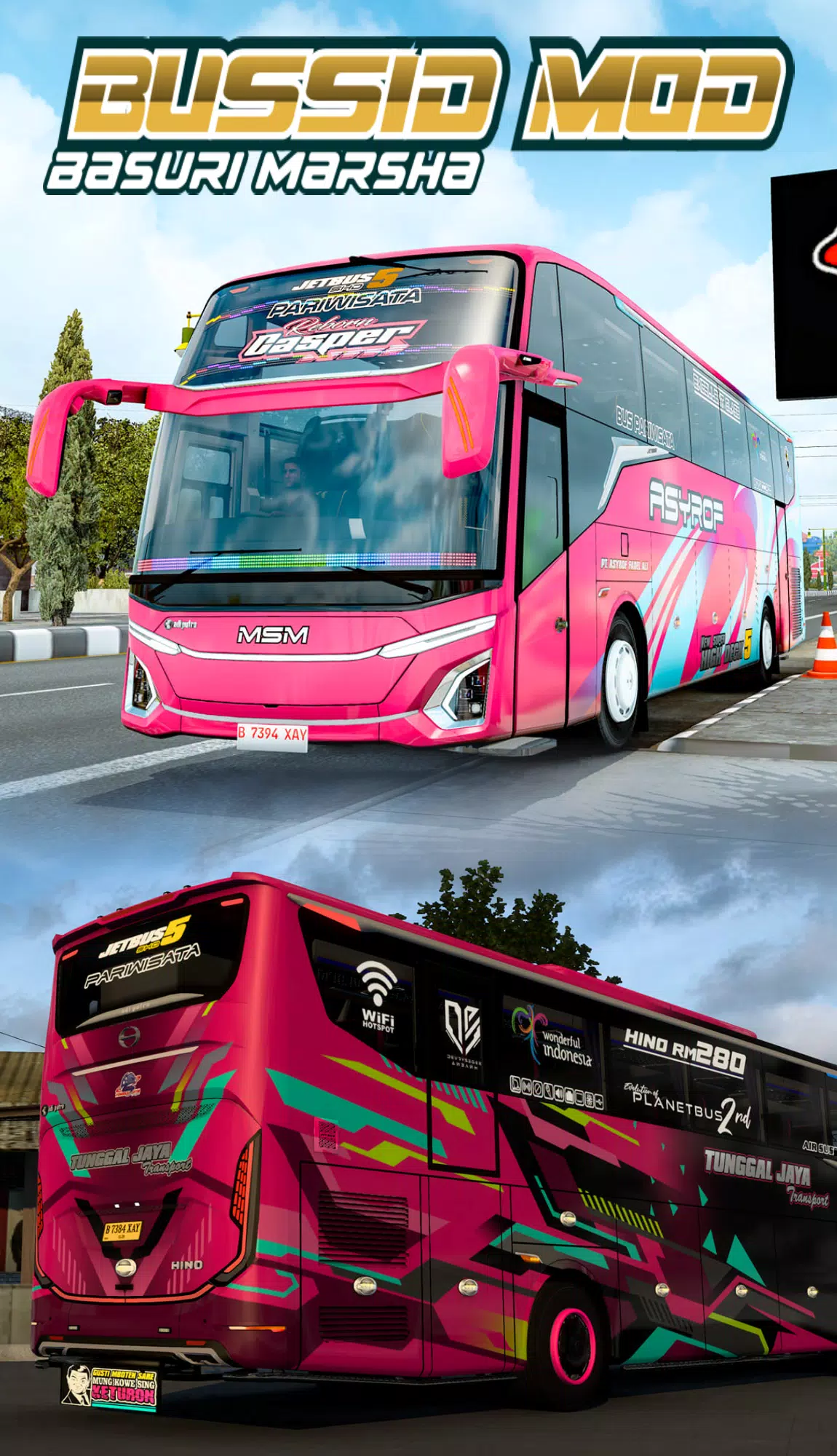 Bussid Mod Basuri Marsha Schermafbeelding 2