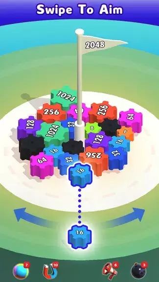 Merge Blocks 3D - 2048 Puzzle Скриншот 1