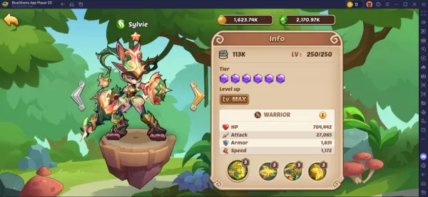 Sylvie in Idle Heroes: vaardigheden, artefacten en optimaal build -pad