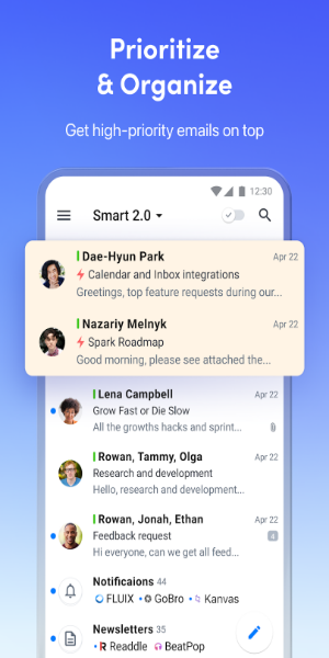 Spark Mail ဖန်သားပြင်ဓာတ်ပုံ 3