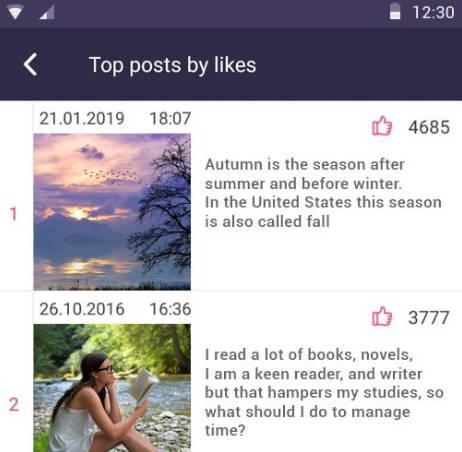 Likes Instagram Screenshot 1