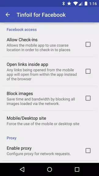 Tinfoil for Facebook スクリーンショット 3