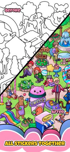 Sticker book & coloring puzzle Captura de tela 4