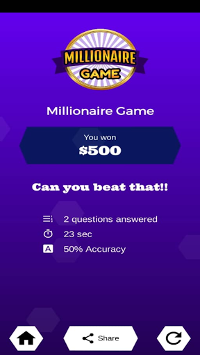 Schermata Millionaire Game - Trivia Quiz 1