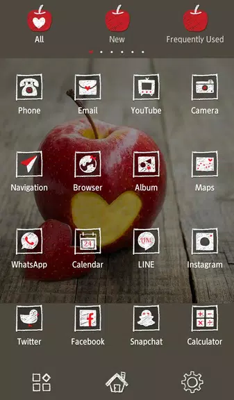 Heart Apple Theme +HOME স্ক্রিনশট 2