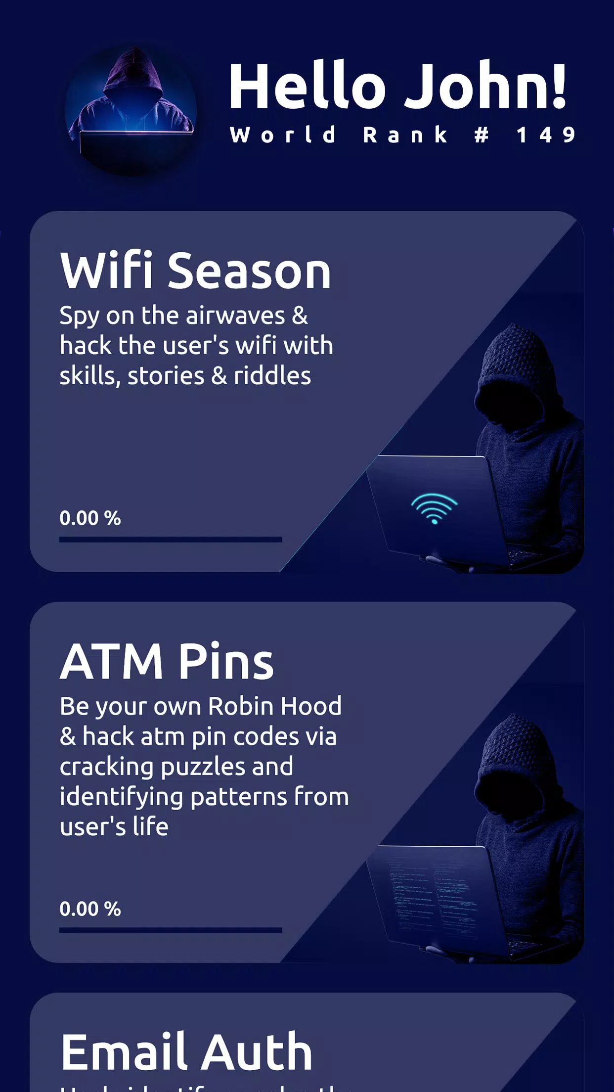 Cyber Hacker Bot Hacking Game Tangkapan skrin 2