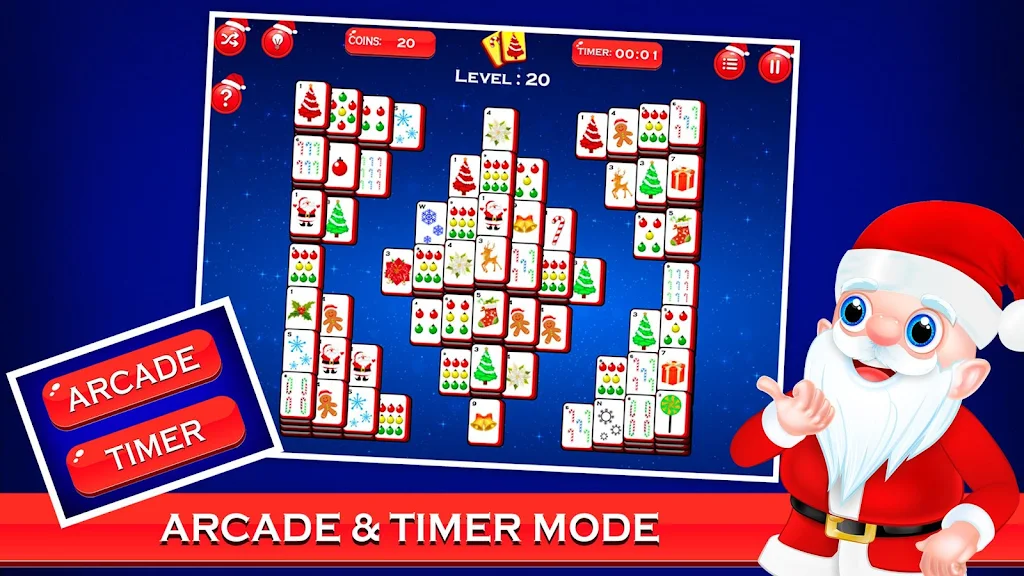 Mahjong Deluxe - Christmas Fun Скриншот 3