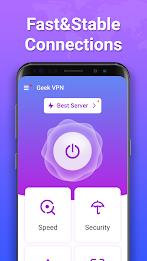 Geek VPN: Fast & Stable Proxy Ảnh chụp màn hình 1