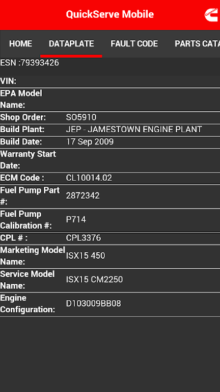 Cummins QuickServe Mobile Screenshot 3