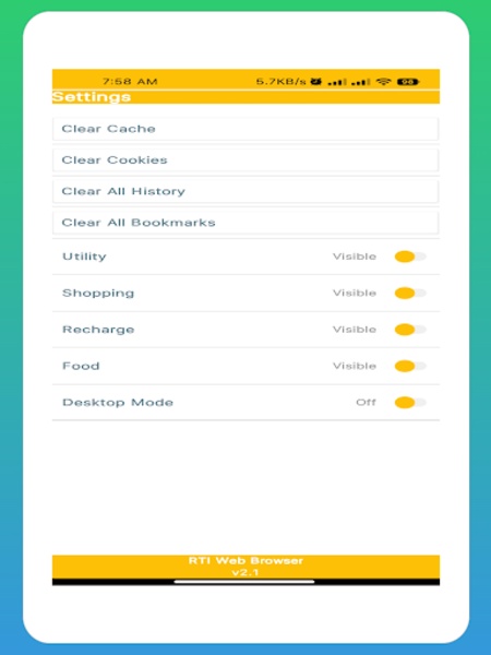 RTI Web Browser: Fast & Secure ภาพหน้าจอ 1