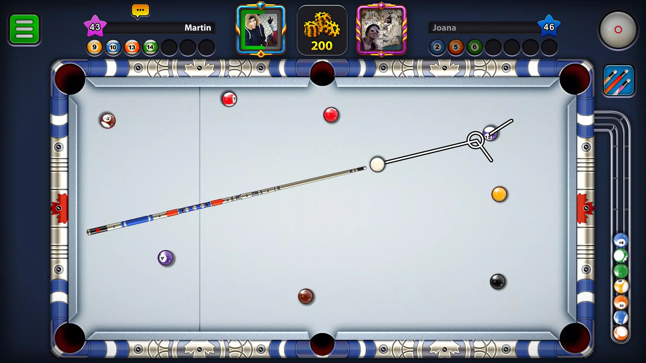 Billiards Game: 8 Ball Pool Tangkapan skrin 2