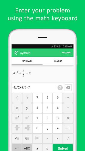 Cymath - Math Problem Solver स्क्रीनशॉट 3