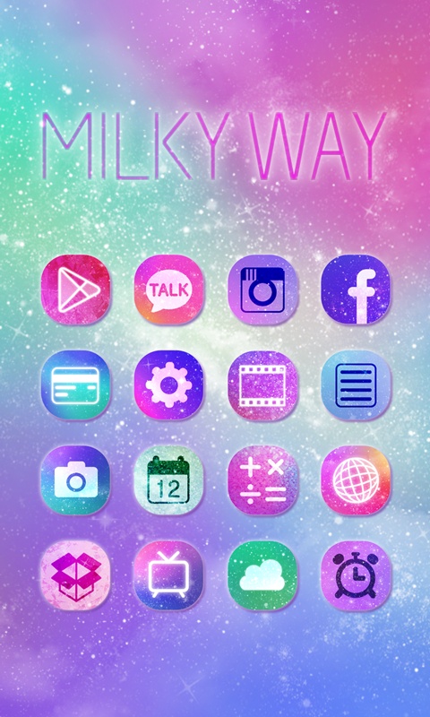 Milky Way GO Launcher Theme應用截圖第3張