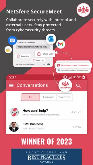 NetSfere Secure Messaging Schermafbeelding 1