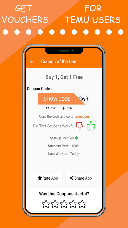 Temu Vouchers Screenshot 4