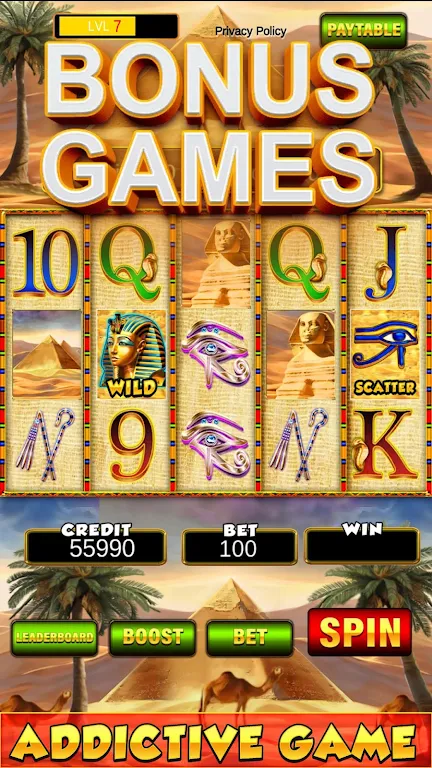 Slot Machine: New Pharaoh Slot - Casino Vegas Feel स्क्रीनशॉट 3