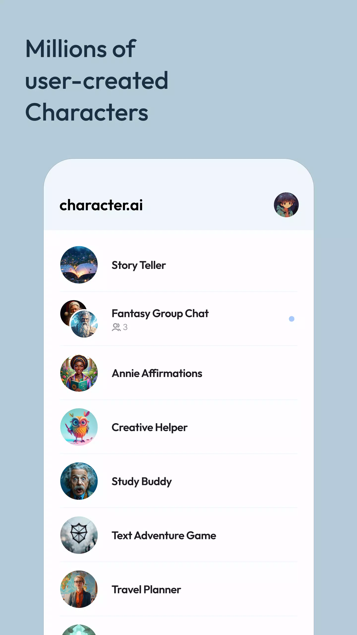 Character AI: Chat, Talk, Text স্ক্রিনশট 2