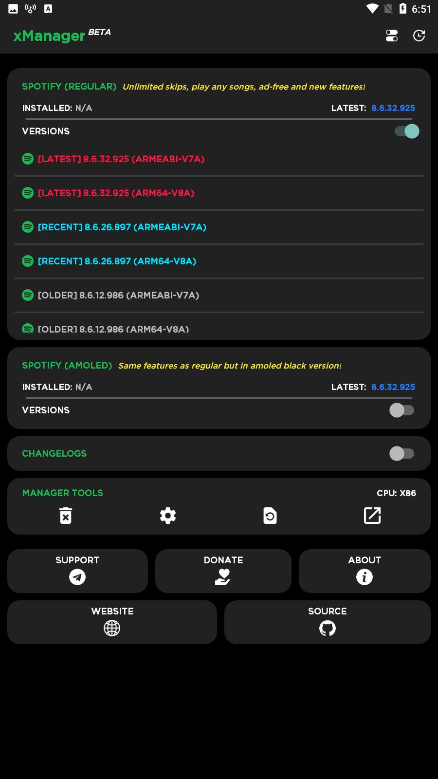 Schermata xManager For Spotify 2