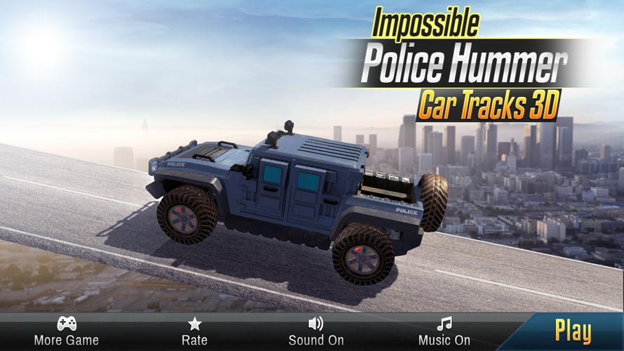 Impossible Ramp Hummer Car 3D Capture d'écran 1