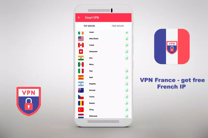 VPN Free - get free French IP Security  ⭐️⭐️⭐️⭐️⭐️ ภาพหน้าจอ 2