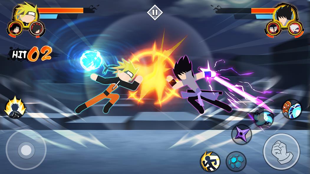 Stickman Ninja - 3v3 Battle Mod ภาพหน้าจอ 1