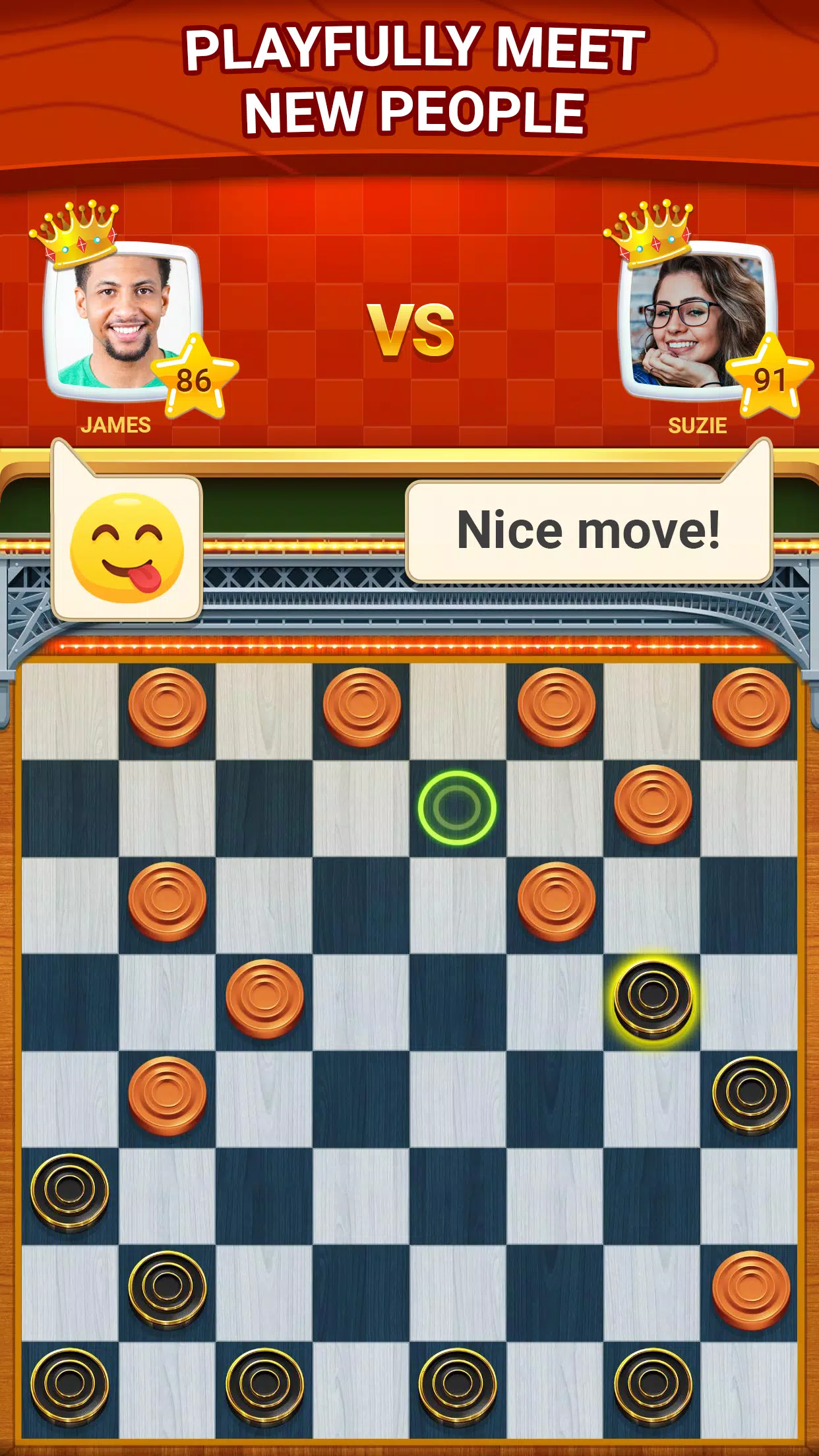 Checkers - Online & Offline स्क्रीनशॉट 3