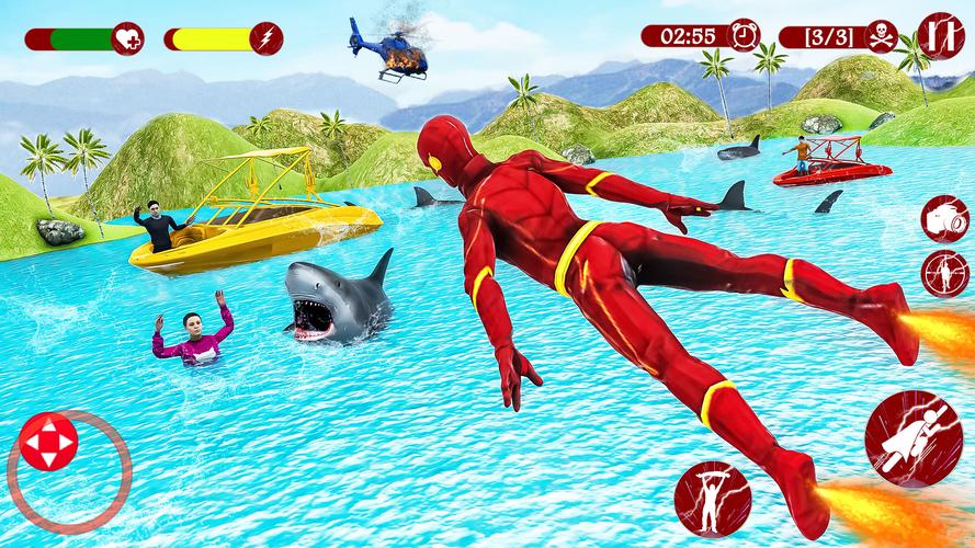 Super Speed: Flying Hero Games 스크린샷 2