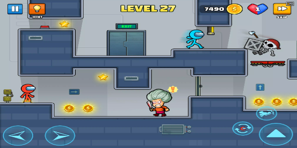 Red Blue Stickmen: Escape Game ภาพหน้าจอ 3