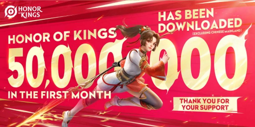 Honor of Kings Surges Past 50M Global Downloads