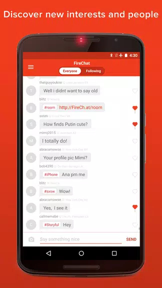FireChat Capture d'écran 4