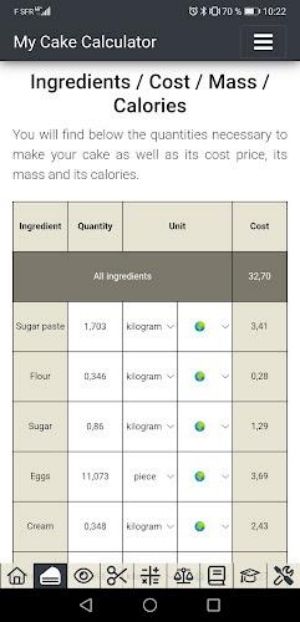 My Cake Calculator ဖန်သားပြင်ဓာတ်ပုံ 3