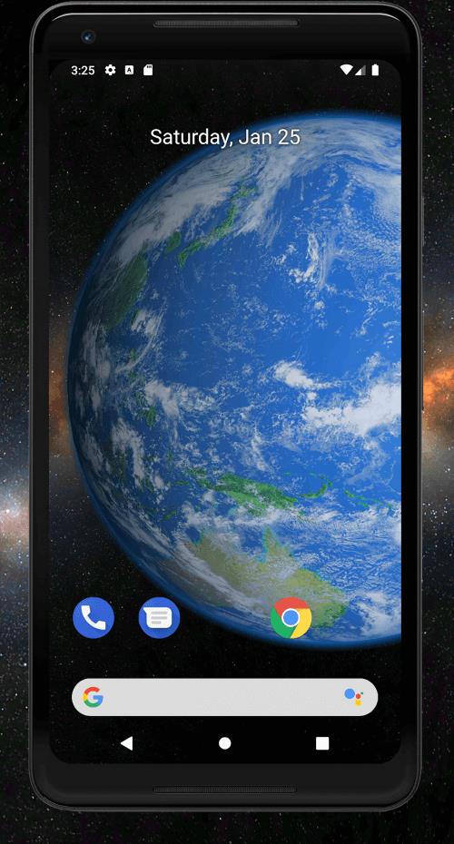 Earth 3D live wallpaper स्क्रीनशॉट 2