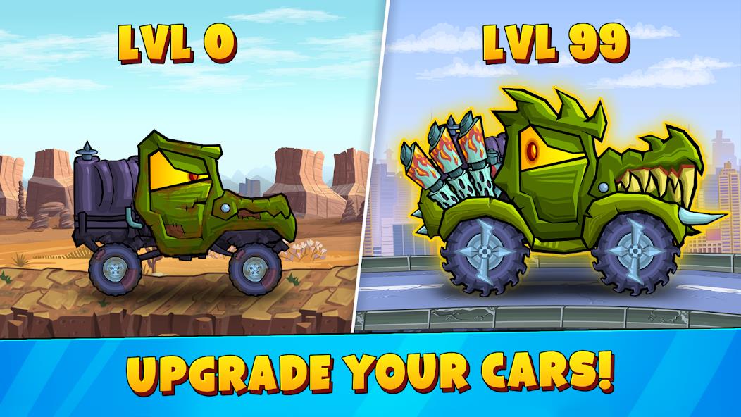 Car Eats Car 3 Hill Climb Race Mod स्क्रीनशॉट 4