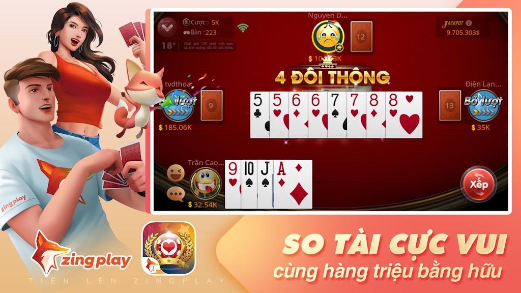 Schermata Tiến lên Miền Nam - Tiến Lên - ZingPlay 2