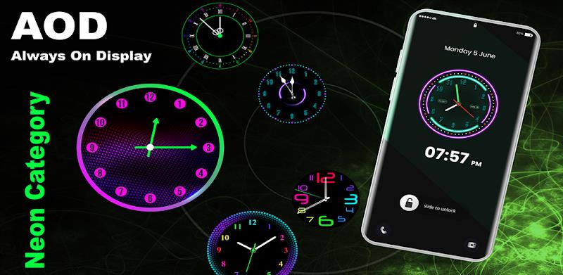 Clock Always on Display स्क्रीनशॉट 1