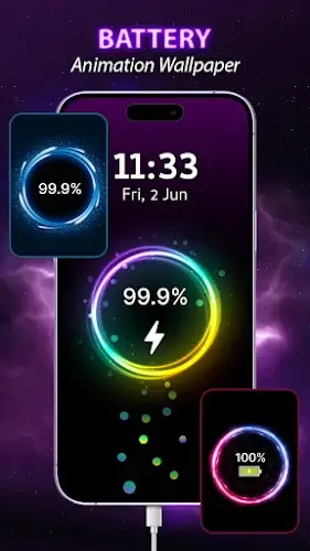 Battery Charger Animation Art Ekran Görüntüsü 1