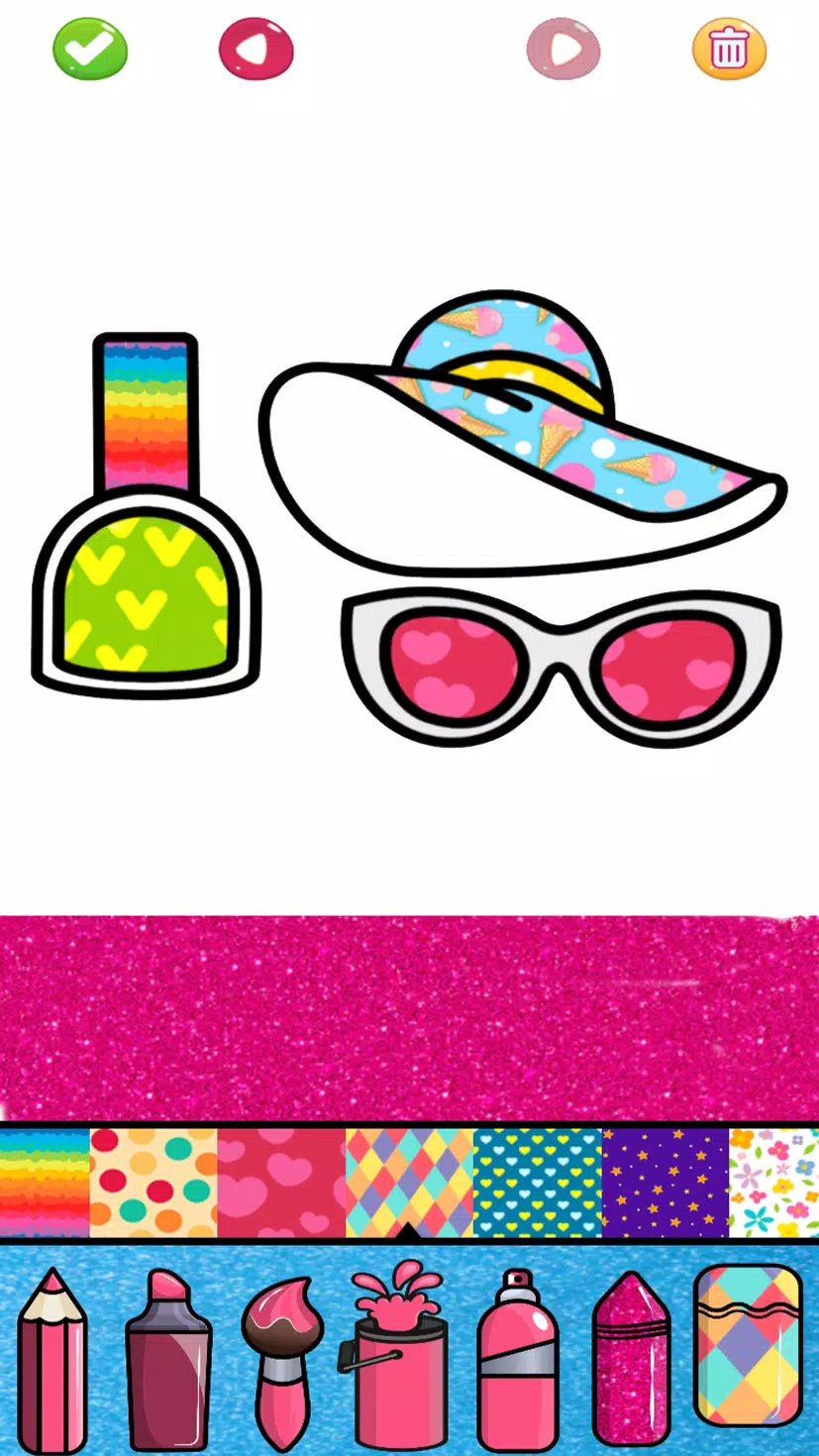 Beauty Glitter coloring game Ekran Görüntüsü 3