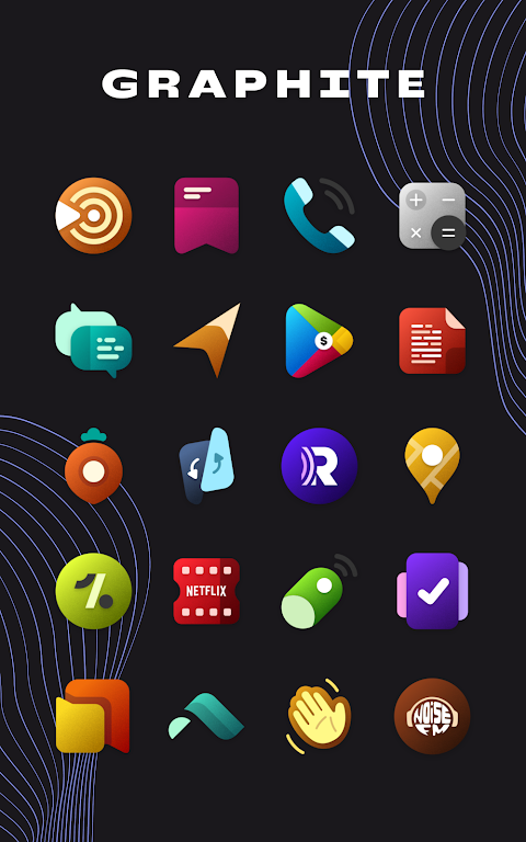 Graphite Icon Pack Mod ဖန်သားပြင်ဓာတ်ပုံ 4