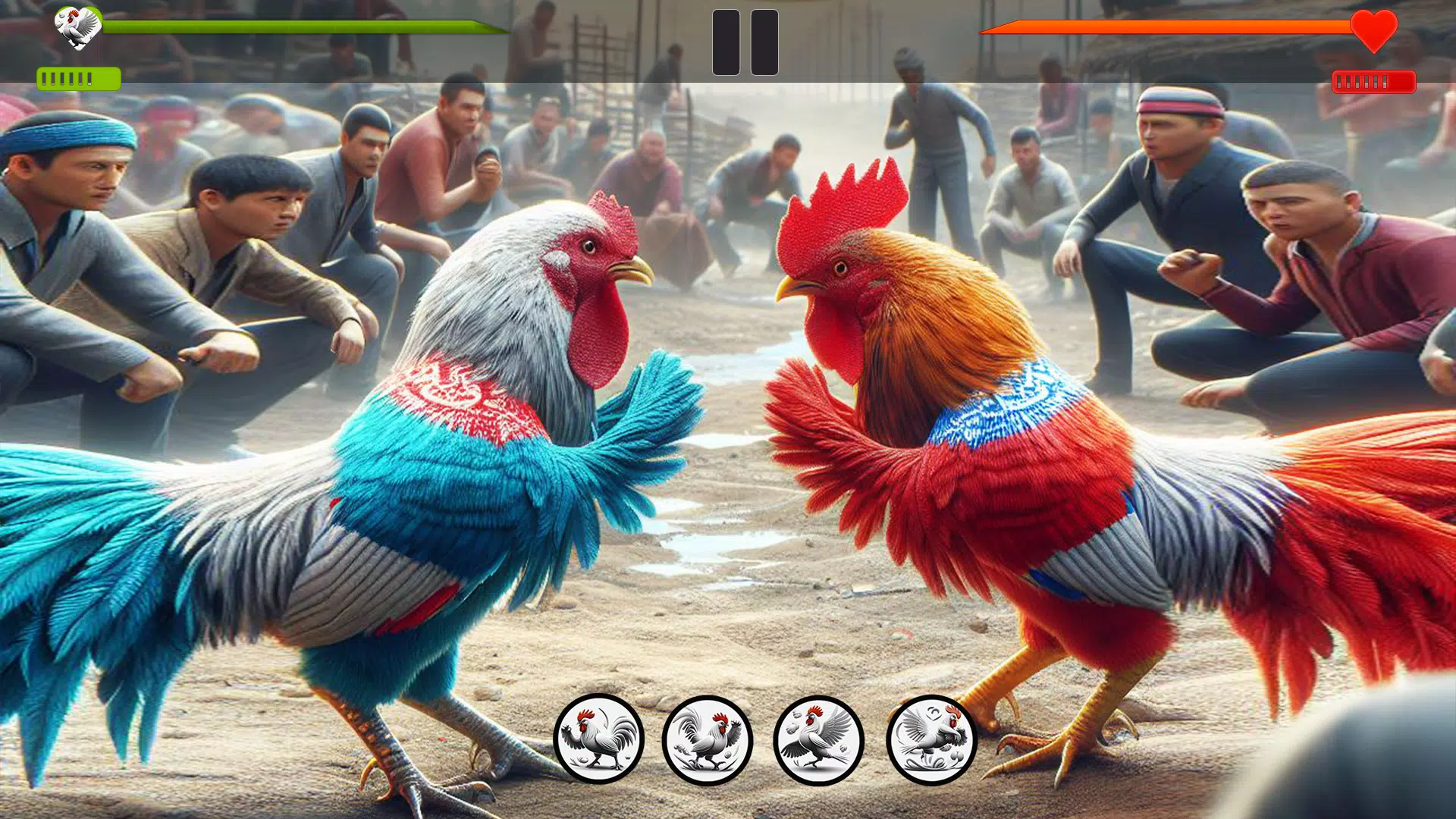 Farm Rooster Fighting Chicks 1 Скриншот 1