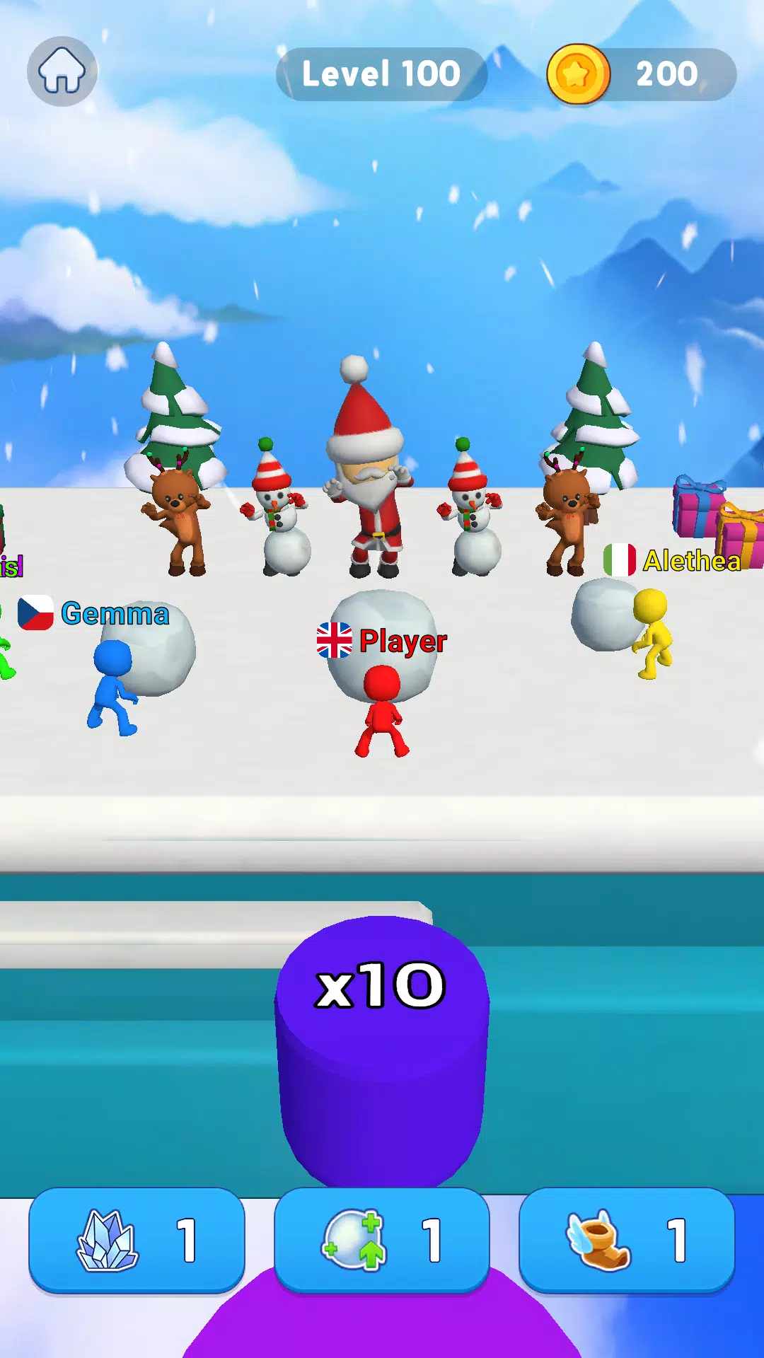 Schermata Snowball Race 3D: Ice Bridge 4
